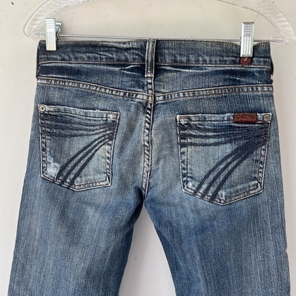 7 For All Mankind Dojo Jeans Size 24 Womens Denim Bermuda Shorts 7FAMK Cotton - Picture 6 of 12